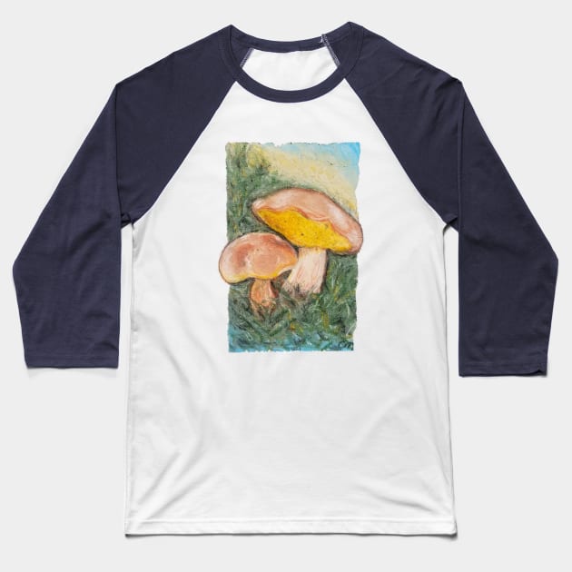 Boletus Edulis Baseball T-Shirt by OliviaBethWorks